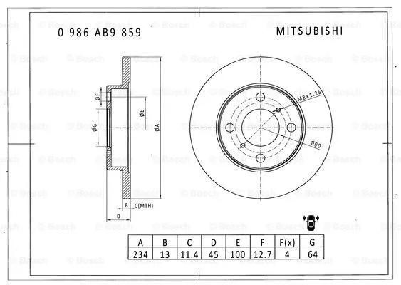 Brake Disc (0 986 AB9 859)
