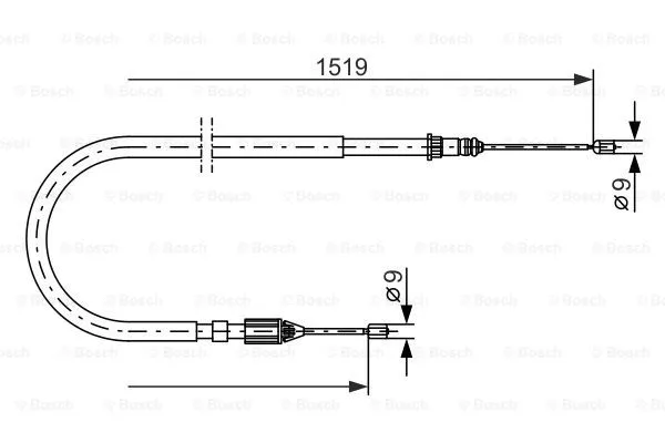 Cable Pull, parking brake (1 987 477 654)