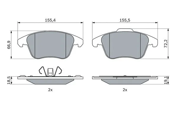 Brake Pad Set, disc brake (0 986 424 986)