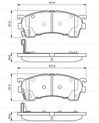 Brake Pad Set, disc brake (0 986 424 694)