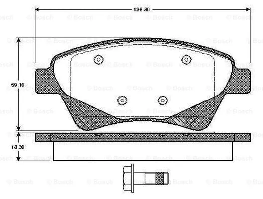 Brake Pad Set, disc brake (0 986 TB2 852)