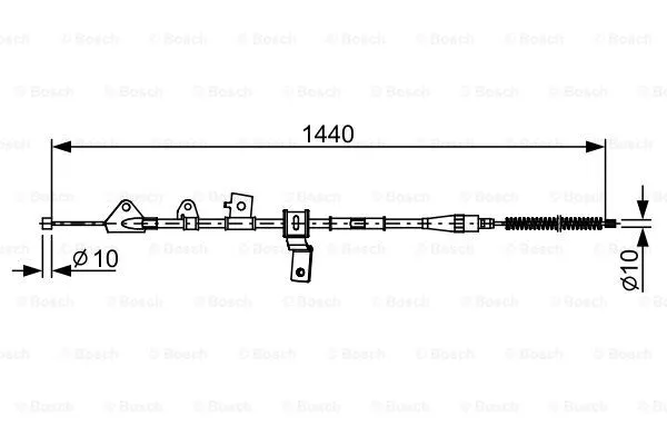 Cable Pull, parking brake (1 987 482 647)