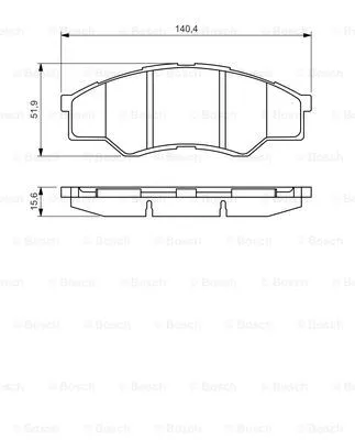 Brake Pad Set, disc brake (0 986 494 425)