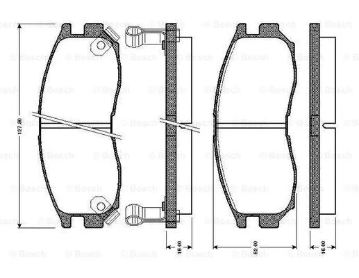 Brake Pad Set, disc brake (0 986 TB2 250)