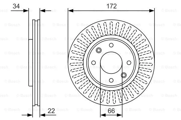 Brake Disc (0 986 479 R63)