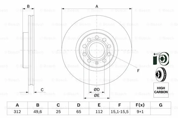 Brake Disc (0 986 479 058)