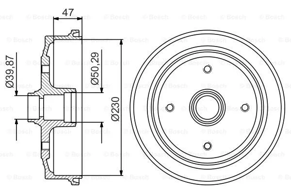 Brake Drum (0 986 477 176)