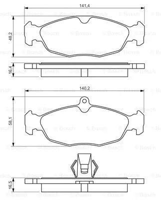 Brake Pad Set, disc brake (0 986 494 413)