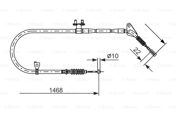 Cable Pull, parking brake (1 987 477 495)