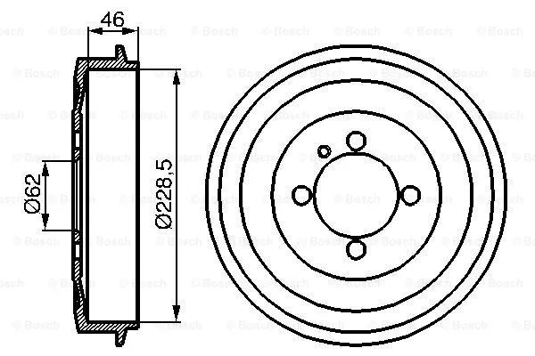 Brake Drum (0 986 477 039)