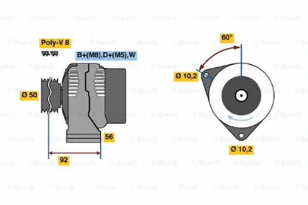 Alternator (0 120 465 004)