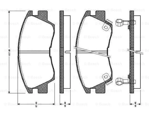 Brake Pad Set, disc brake (0 986 TB2 154)