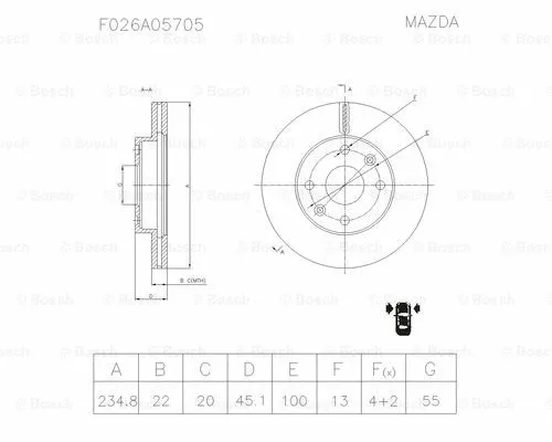 Brake Disc (F 026 A05 705)