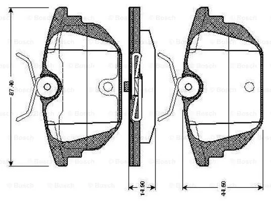 Brake Pad Set, disc brake (0 986 TB2 780)