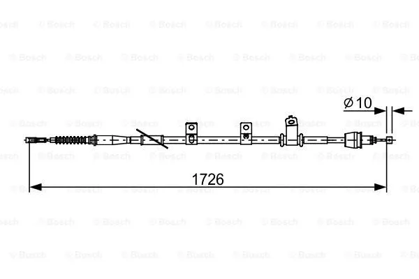 Cable Pull, parking brake (1 987 482 618)