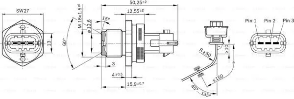 Sensor, fuel pressure