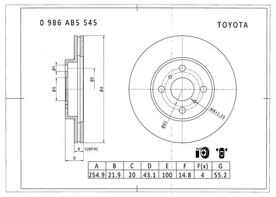 Brake Disc (0 986 AB5 545)