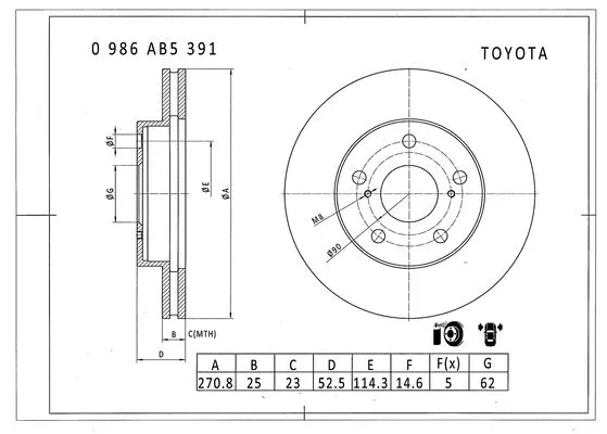 Brake Disc (0 986 AB5 391)
