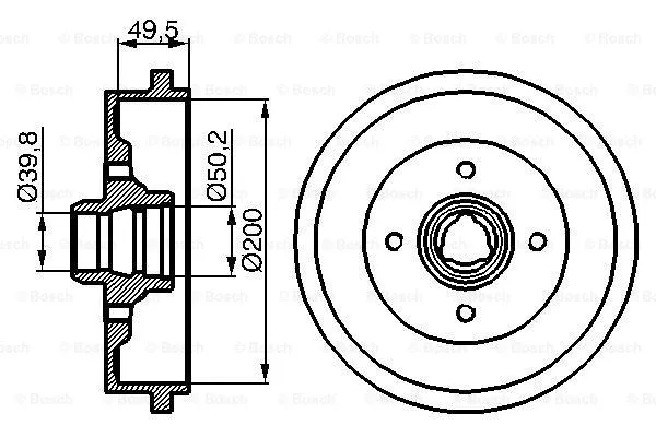 Brake Drum (0 986 477 041)