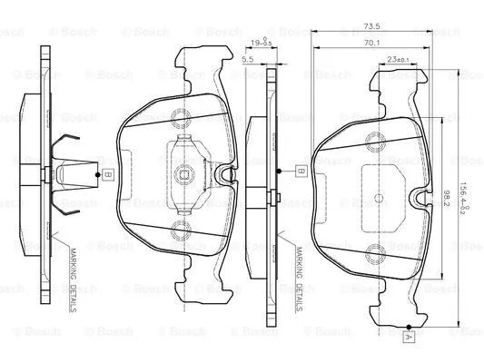 Brake Pad Set, disc brake (0 986 TB2 292)