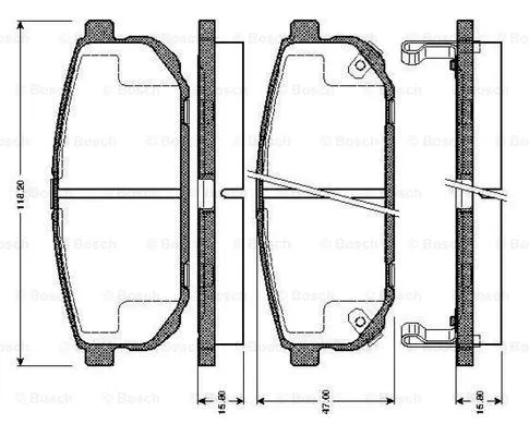 Brake Pad Set, disc brake (0 986 TB2 861)