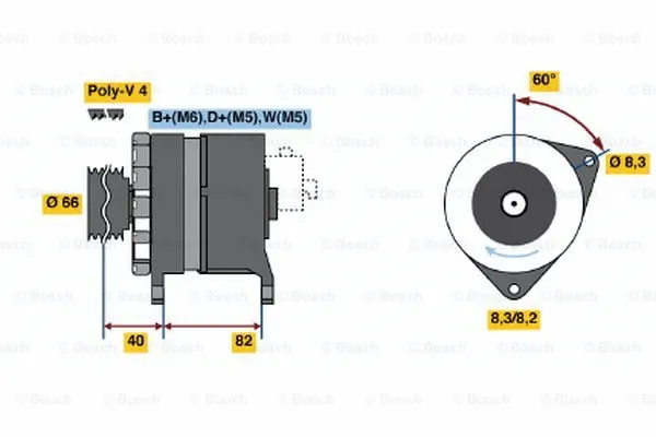 Alternator (0 986 044 821)