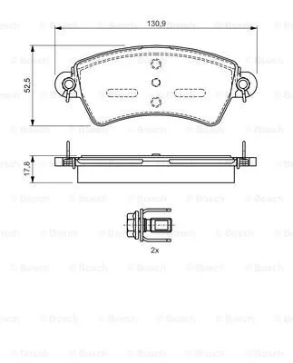 Brake Pad Set, disc brake (0 986 424 529)