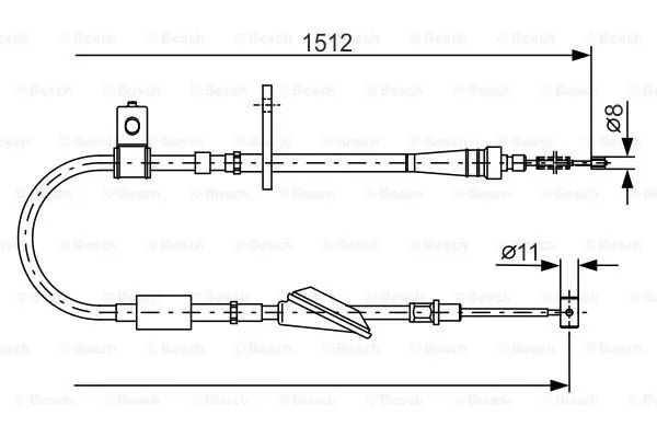 Cable Pull, parking brake (1 987 482 176)