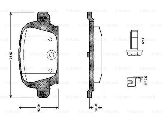 Brake Pad Set, disc brake (0 986 TB2 404)