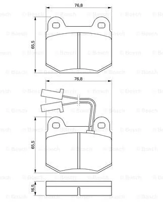 Brake Pad Set, disc brake (0 986 424 029)