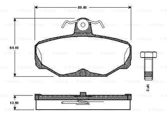 Brake Pad Set, disc brake (0 986 TB2 104)