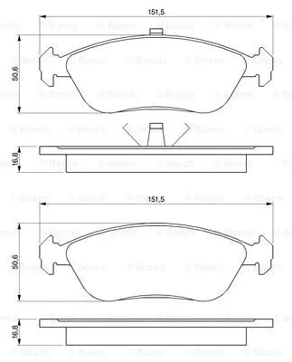 Brake Pad Set, disc brake (0 986 461 137)
