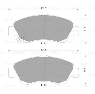 Brake Pad Set, disc brake (0 986 AB2 216)