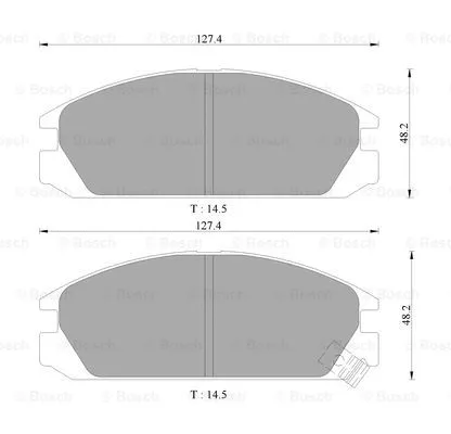 Brake Pad Set, disc brake (0 986 505 357)