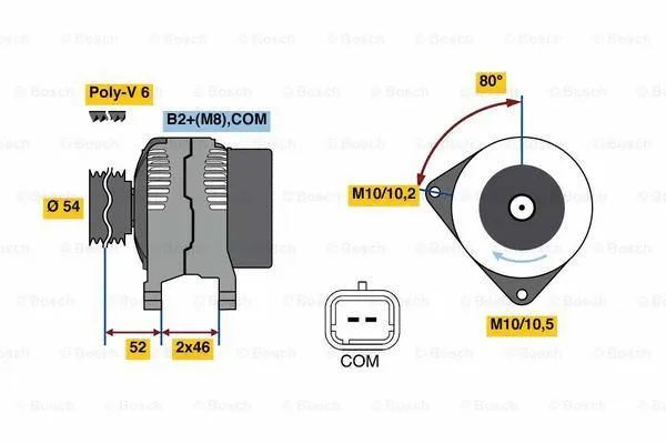 Alternator (0 986 048 360)