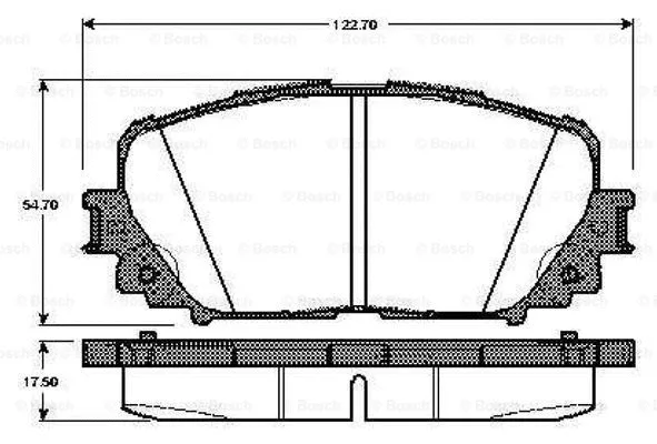 Brake Pad Set, disc brake (0 986 TB3 006)