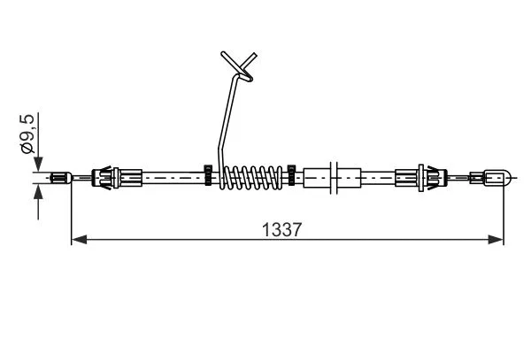 Cable Pull, parking brake (1 987 482 881)