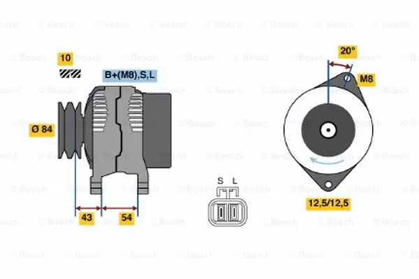 Alternator (0 986 044 661)