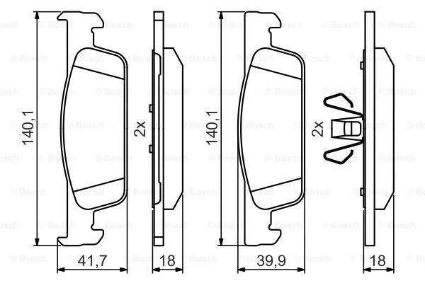 Brake Pad Set, disc brake (0 986 495 462)