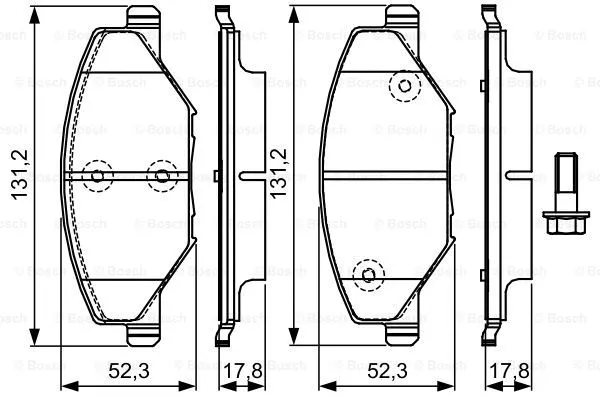 Brake Pad Set, disc brake (0 986 TB3 220)
