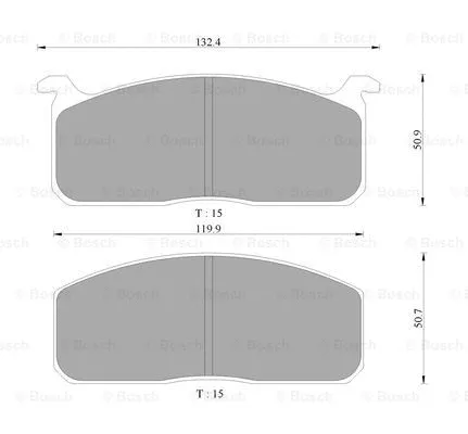 Brake Pad Set, disc brake (0 986 505 751)