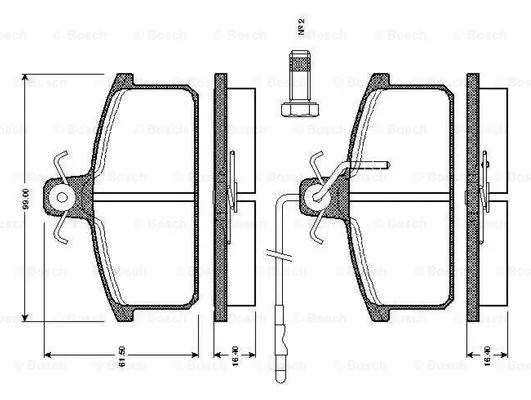 Brake Pad Set, disc brake (0 986 TB2 501)