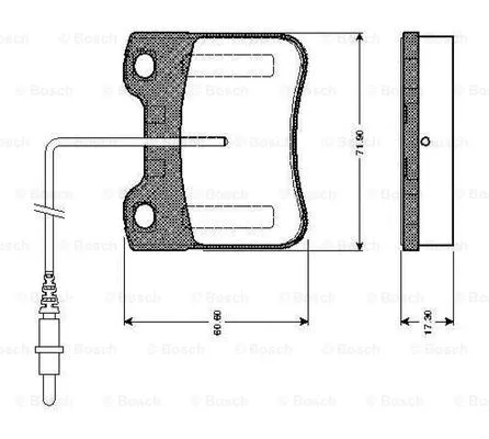 Brake Pad Set, disc brake (0 986 TB2 582)