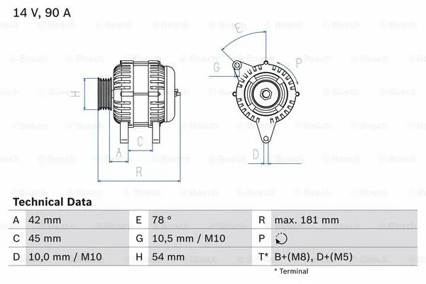 Alternator (0 986 042 091)