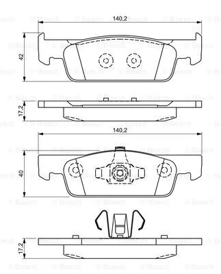 Brake Pad Set, disc brake (0 986 495 334)