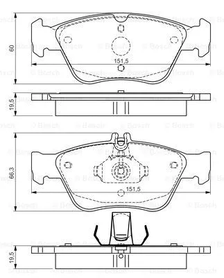 Brake Pad Set, disc brake (0 986 TB3 148)