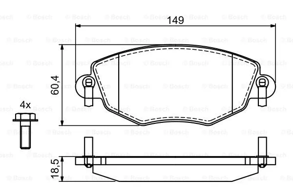 Brake Pad Set, disc brake (0 986 494 724)