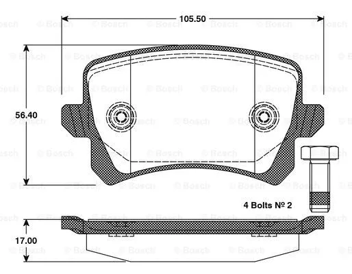Brake Pad Set, disc brake (0 986 TB3 125)