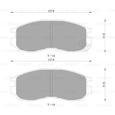 Brake Pad Set, disc brake (0 986 505 743)
