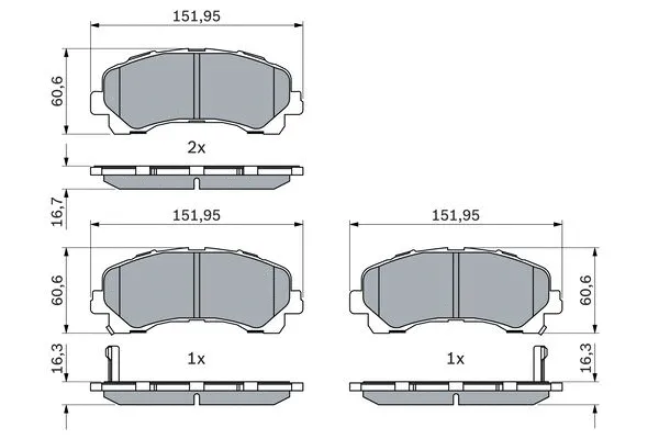 Brake Pad Set, disc brake (0 986 424 916)
